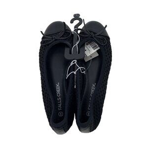 Falls Creek Brenna Womens Size 6M Black Flats w/Memory Foam